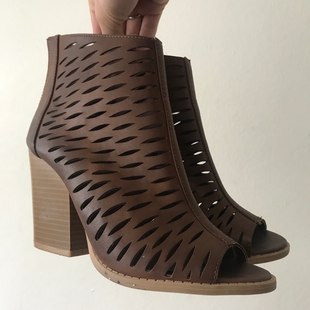 High Ankle Chestnut Booties